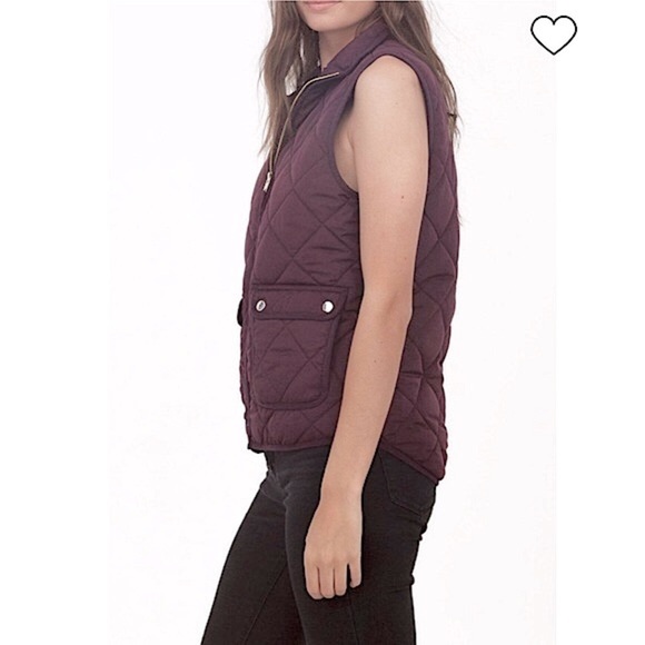 NEW Thread & Supply Wanderer Quilted Puffer Zip Front Vest In Violet Size Medium - Picture 1 of 9